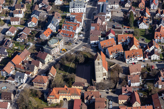 Vue oblique de Église Saint-Veit à Gärtringen dans le département Bade-Wurtemberg, Allemagne