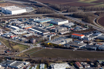Vue aérienne de Zone industrielle à Gärtringen dans le département Bade-Wurtemberg, Allemagne