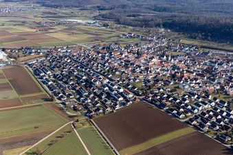 Vue aérienne de Nufringen dans le département Bade-Wurtemberg, Allemagne