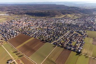 Vue aérienne de Nufringen dans le département Bade-Wurtemberg, Allemagne