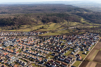 Vue oblique de Nufringen dans le département Bade-Wurtemberg, Allemagne