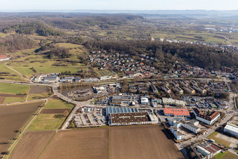 Vue aérienne de Parc industriel de Daimlerstr à Herrenberg dans le département Bade-Wurtemberg, Allemagne