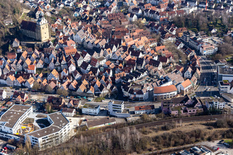 Vue aérienne de Cooper's Lane à Herrenberg dans le département Bade-Wurtemberg, Allemagne