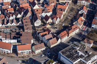 Vue aérienne de Magasin de chaussures Breitner à Herrenberg dans le département Bade-Wurtemberg, Allemagne