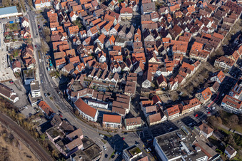 Vue aérienne de Bronntor à Herrenberg dans le département Bade-Wurtemberg, Allemagne