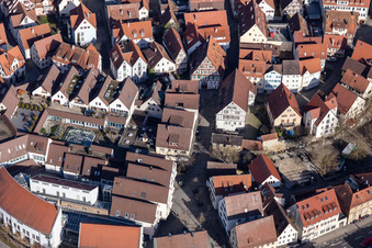 Vue aérienne de Cour du monastère à Herrenberg dans le département Bade-Wurtemberg, Allemagne