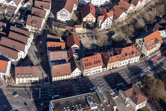 Vue aérienne de Passage souterrain à Bronntor et Auf dem Graben à Herrenberg dans le département Bade-Wurtemberg, Allemagne