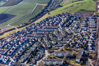 Vue aérienne de Rue Zwickauer à Herrenberg dans le département Bade-Wurtemberg, Allemagne