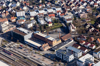 Vue aérienne de Rue Walther-Knoll à Herrenberg dans le département Bade-Wurtemberg, Allemagne