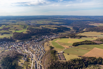 Vue aérienne de Quartier Sulz am Eck in Wildberg dans le département Bade-Wurtemberg, Allemagne