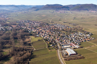 Vue oblique de Quartier Godramstein in Landau in der Pfalz dans le département Rhénanie-Palatinat, Allemagne