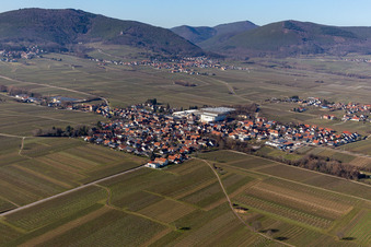 Vue oblique de Böchingen dans le département Rhénanie-Palatinat, Allemagne