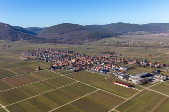 Vue aérienne de Rhodt unter Rietburg dans le département Rhénanie-Palatinat, Allemagne