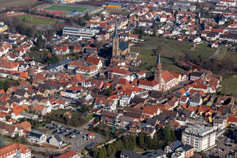 Edenkoben dans le département Rhénanie-Palatinat, Allemagne d'en haut