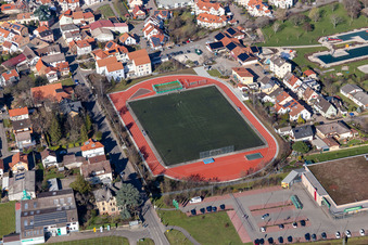 Vue aérienne de TuS Maikammer 1920 eV à Maikammer dans le département Rhénanie-Palatinat, Allemagne