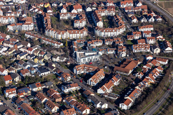 Vue aérienne de Institution évangélique des diaconesses de Speyer à le quartier Maudach in Ludwigshafen am Rhein dans le département Rhénanie-Palatinat, Allemagne