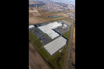 Vue aérienne de Joseph Vögele à le quartier Rheingönheim in Ludwigshafen am Rhein dans le département Rhénanie-Palatinat, Allemagne