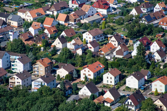Photographie aérienne de Rue Elsässer à Kandel dans le département Rhénanie-Palatinat, Allemagne