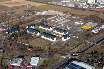 Vue aérienne de Ancienne caserne à Schwetzingen dans le département Bade-Wurtemberg, Allemagne
