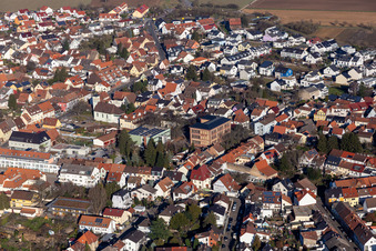 Vue aérienne de École Friedrichs à Plankstadt dans le département Bade-Wurtemberg, Allemagne