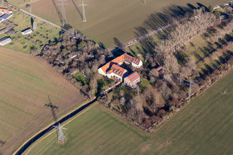 Vue aérienne de Moulin de Kirchheim à le quartier Patrick Henry Village in Heidelberg dans le département Bade-Wurtemberg, Allemagne