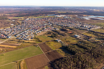 Quartier Wiesental in Waghäusel dans le département Bade-Wurtemberg, Allemagne d'en haut