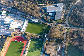 Vue aérienne de Magasin de meubles Ehrmann à Herxheim bei Landau dans le département Rhénanie-Palatinat, Allemagne