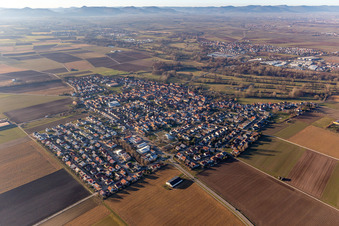 Steinweiler dans le département Rhénanie-Palatinat, Allemagne vue d'en haut