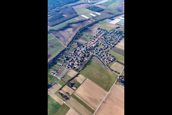 Vue aérienne de Herxheimweyher dans le département Rhénanie-Palatinat, Allemagne