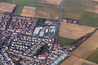 Vue aérienne de Löffel Windows + Façades GmbH à Herxheim bei Landau dans le département Rhénanie-Palatinat, Allemagne
