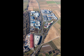 Vue aérienne de Parc industriel Ouest II (Palatinat) à Herxheim bei Landau dans le département Rhénanie-Palatinat, Allemagne