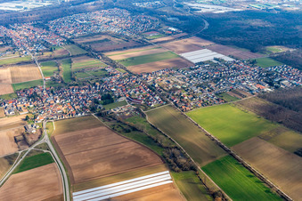 Vue aérienne de Westheim dans le département Rhénanie-Palatinat, Allemagne