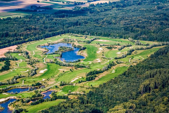 Vue aérienne de Club de golf Landgut Dreihof SÜW à Essingen dans le département Rhénanie-Palatinat, Allemagne
