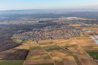 Photographie aérienne de Vue des rues et des maisons dans les quartiers résidentiels à Harthausen dans le département Rhénanie-Palatinat, Allemagne