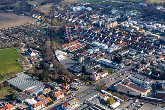 Ancien site Promarkt Am Rabensteinerweg à Speyer dans le département Rhénanie-Palatinat, Allemagne vue d'en haut