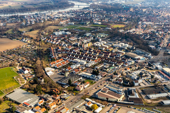 Speyer dans le département Rhénanie-Palatinat, Allemagne du point de vue du drone