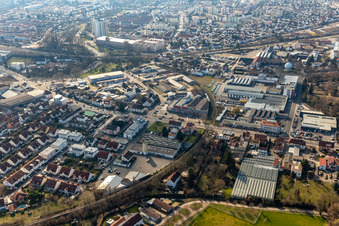 Ancien site Promarkt Am Rabensteinerweg à Speyer dans le département Rhénanie-Palatinat, Allemagne vue du ciel