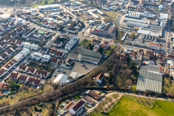 Enregistrement par drone de Ancien site Promarkt Am Rabensteinerweg à Speyer dans le département Rhénanie-Palatinat, Allemagne