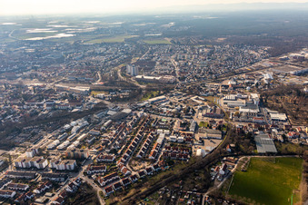 Photographie aérienne de Ouest à le quartier Burgfeld in Speyer dans le département Rhénanie-Palatinat, Allemagne