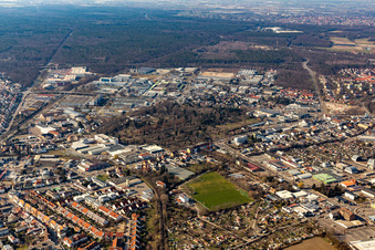 Photographie aérienne de Cimetière à le quartier Burgfeld in Speyer dans le département Rhénanie-Palatinat, Allemagne