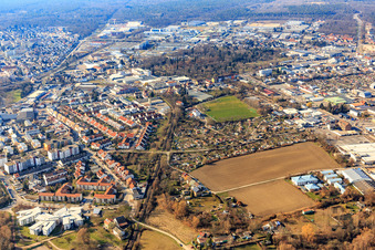Vue aérienne de West Viehtriftstr à Speyer dans le département Rhénanie-Palatinat, Allemagne
