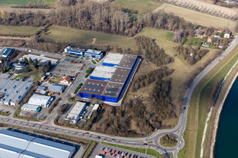 Vue aérienne de Locaux de l'usine de Fohmann & Sachon GmbH & Co. KG An d. Pâturage agricole à le quartier Ludwigshof in Speyer dans le département Rhénanie-Palatinat, Allemagne