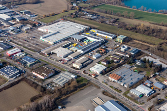 Vue aérienne de Auestraße, ACS Allemagne à le quartier Ludwigshof in Speyer dans le département Rhénanie-Palatinat, Allemagne