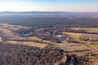 Vue aérienne de Parc de vacances pendant les vacances d'hiver et de corona à Haßloch dans le département Rhénanie-Palatinat, Allemagne