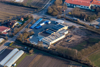 Zeiskam dans le département Rhénanie-Palatinat, Allemagne depuis l'avion