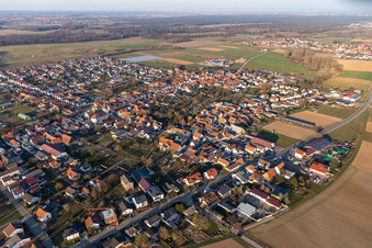 Photographie aérienne de Ottersheim bei Landau dans le département Rhénanie-Palatinat, Allemagne