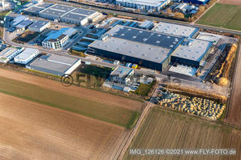 Vue aérienne de Hé à Herxheim bei Landau dans le département Rhénanie-Palatinat, Allemagne