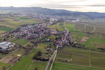 Quartier Drusweiler in Kapellen-Drusweiler dans le département Rhénanie-Palatinat, Allemagne vue d'en haut
