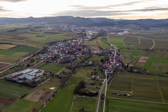 Quartier Drusweiler in Kapellen-Drusweiler dans le département Rhénanie-Palatinat, Allemagne depuis l'avion