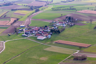 Quartier Deutschhof in Kapellen-Drusweiler dans le département Rhénanie-Palatinat, Allemagne vue du ciel